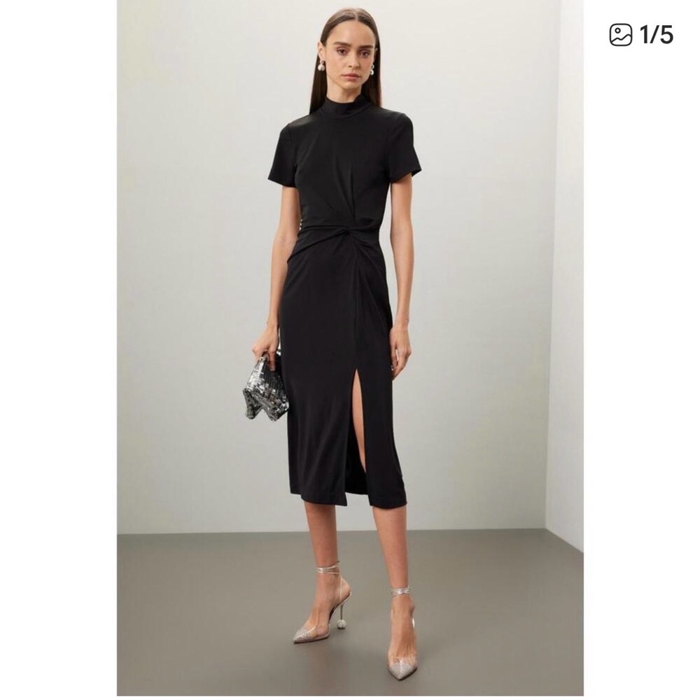 Tanya Taylor Black Dress with side knot detail. Worn once!!